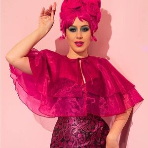 Vintage Capelet in Pink by Vixen by Micheline Pitt